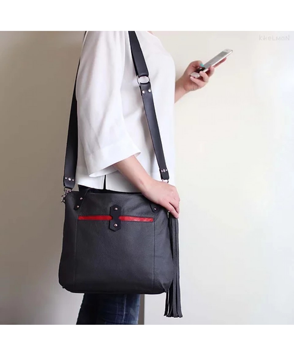 Austin. Crossbody tote in gray