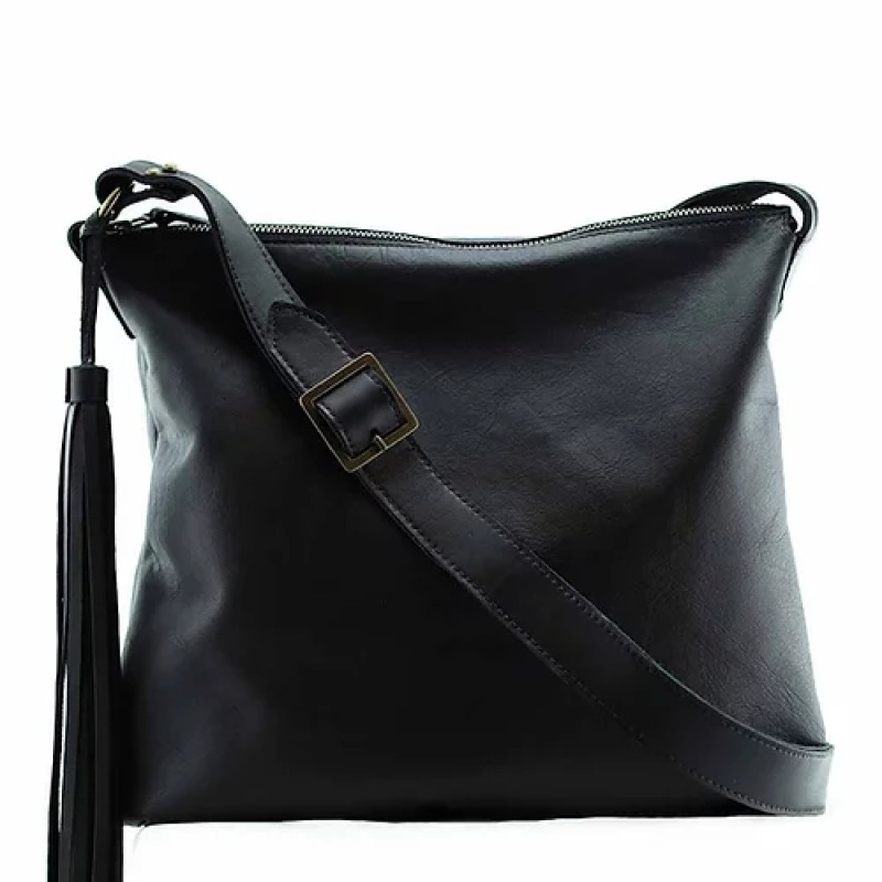 Soho. Black leather crossbody bag