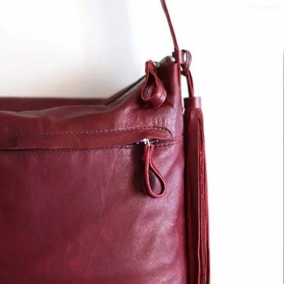 Soho. Wine leather crossbody bag