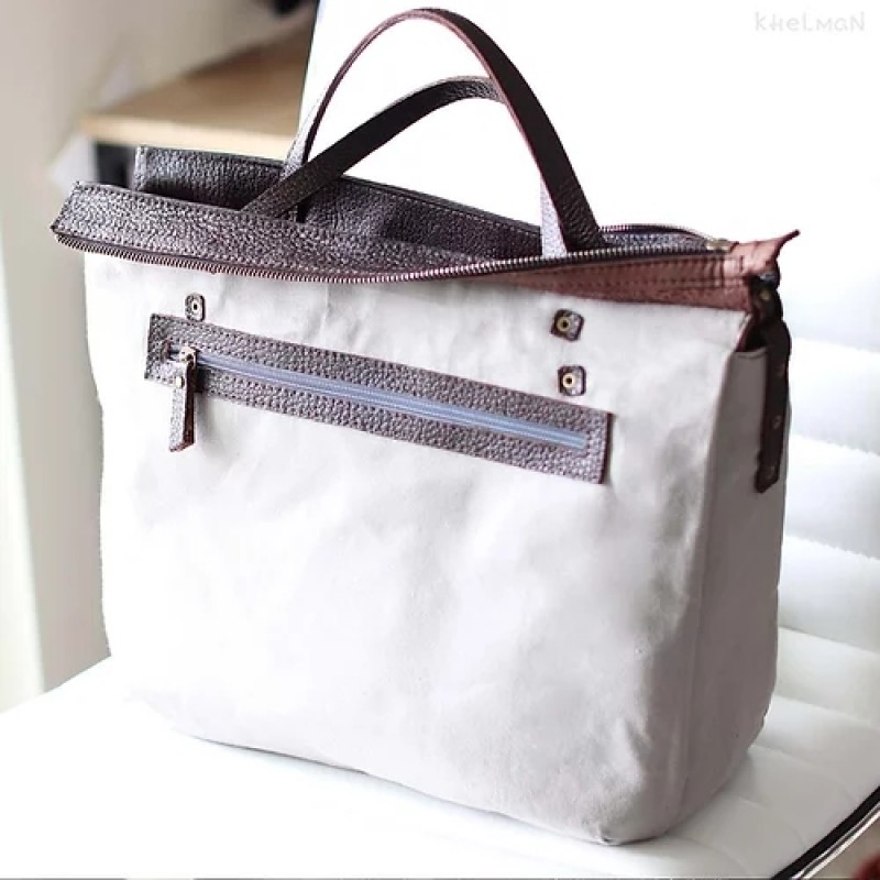 Tiberis. Crossbody Burgundy leather tote