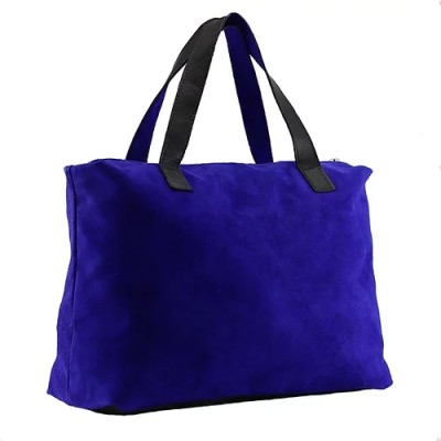 Ashby. Blue suede tote