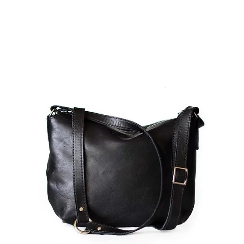Borla. Black leather crossbody purse
