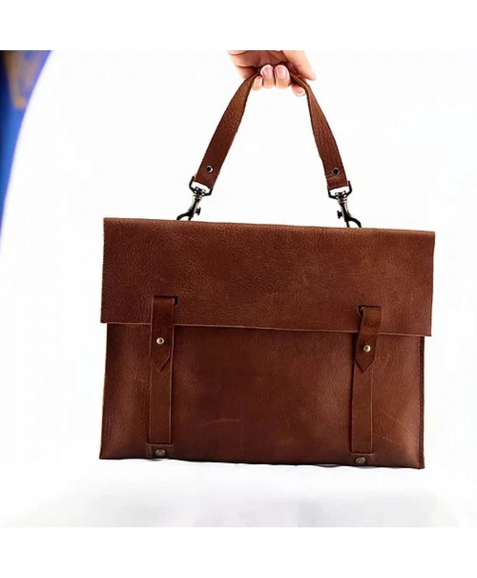 Bowie. Brown nubuck clutch