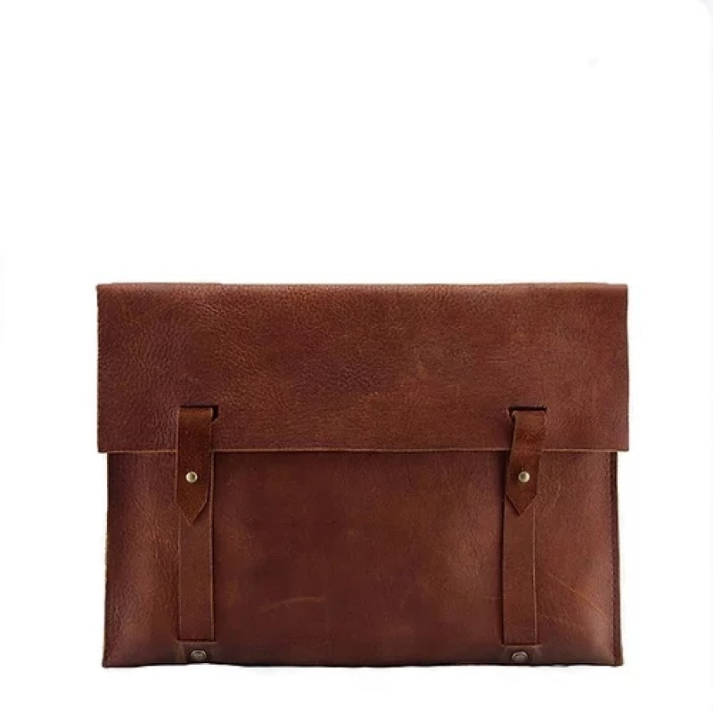 Bowie. Brown nubuck clutch