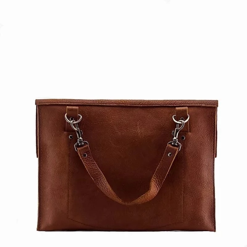 Bowie. Brown nubuck clutch