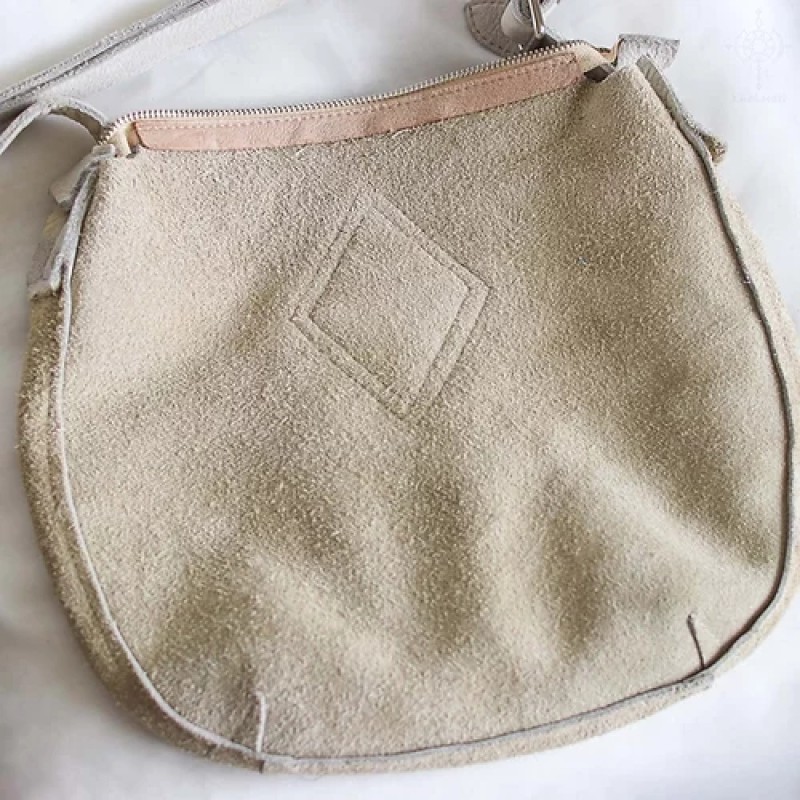 Ivy. Bone white nubuck hobo bag