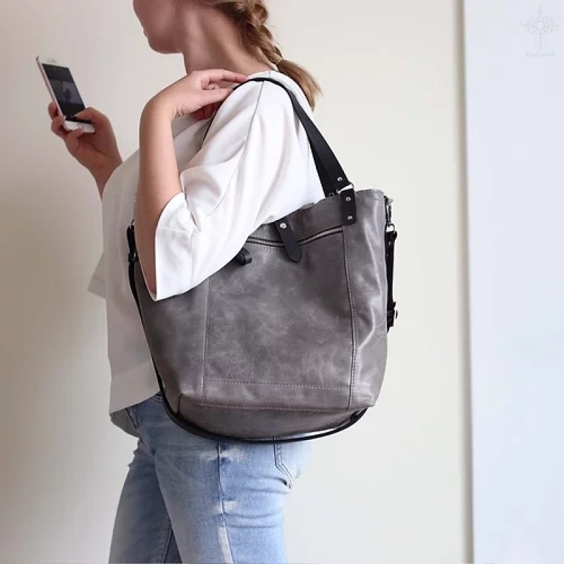 Niten. All catch leather tote bag