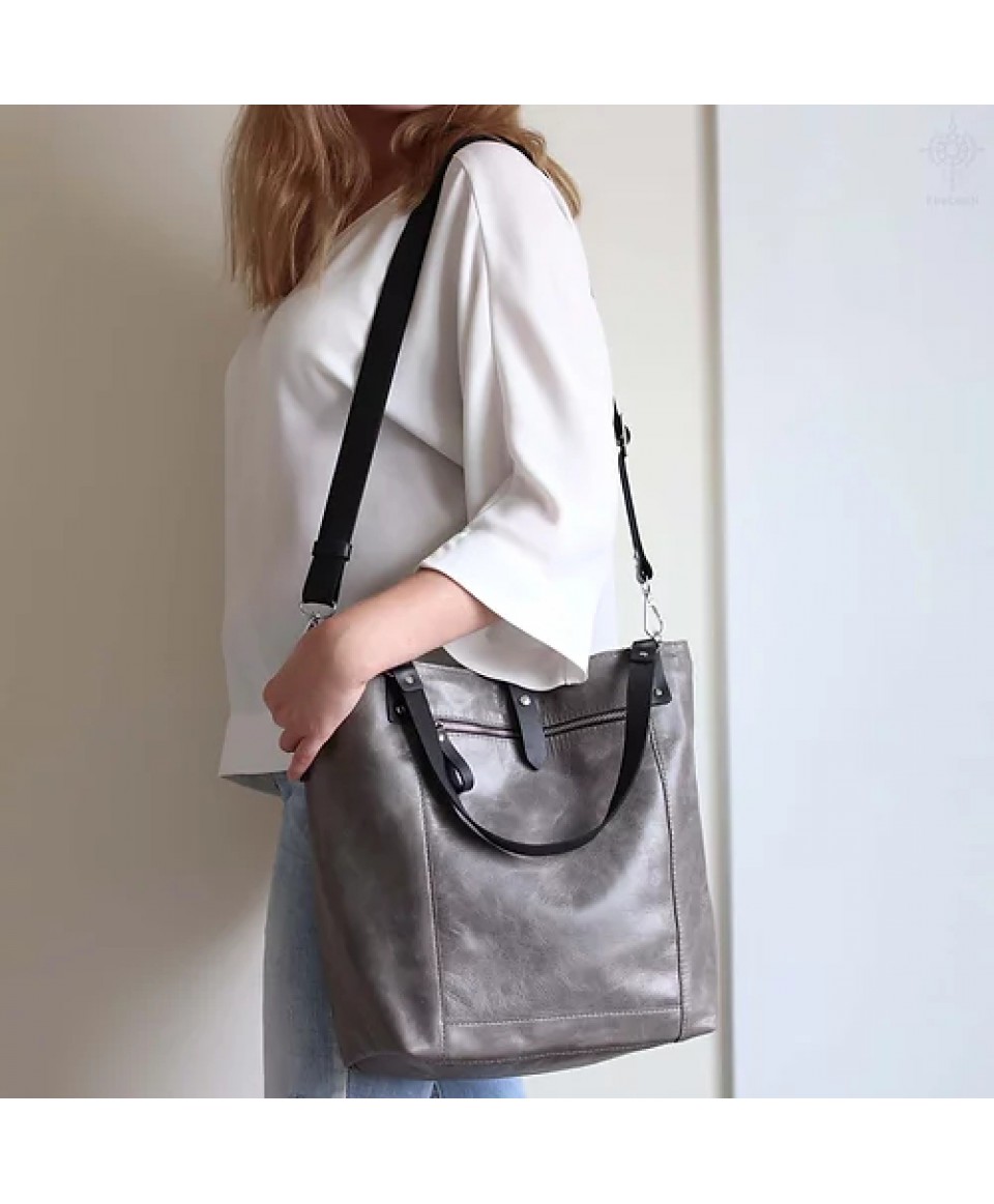Niten. All catch leather tote bag