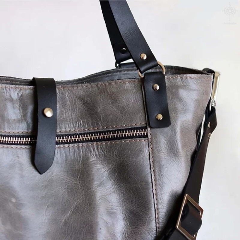 Niten. All catch leather tote bag