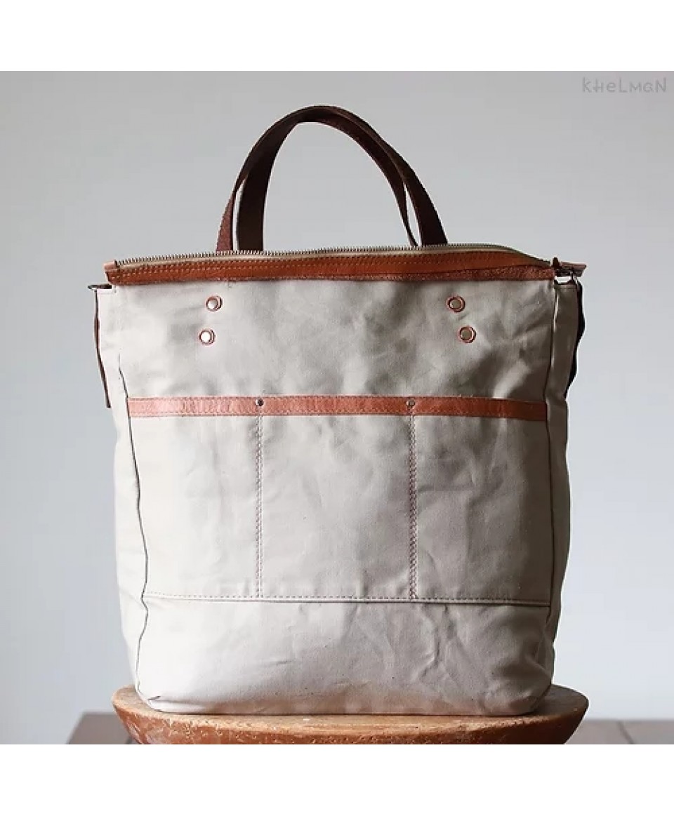 Phoenix. Copper leather convertible tote/backpack