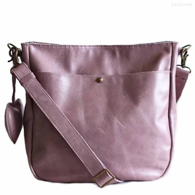 Ulrica. Lavender purple crossbody leather bag