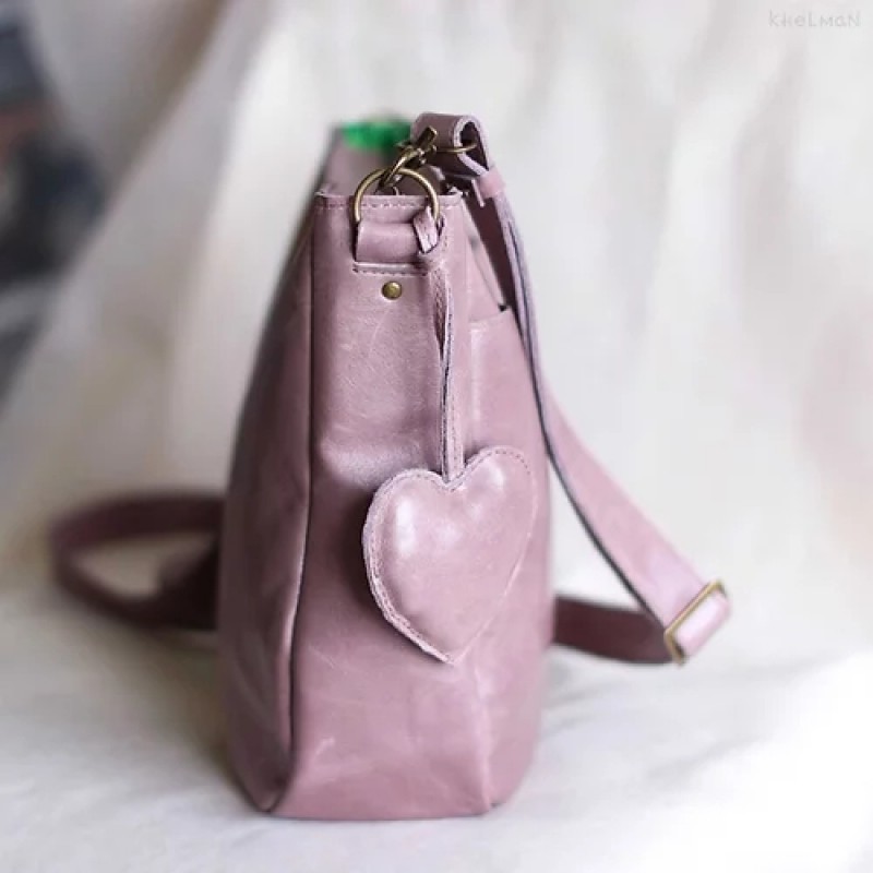 Ulrica. Lavender purple crossbody leather bag