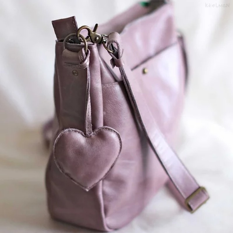 Ulrica. Lavender purple crossbody leather bag