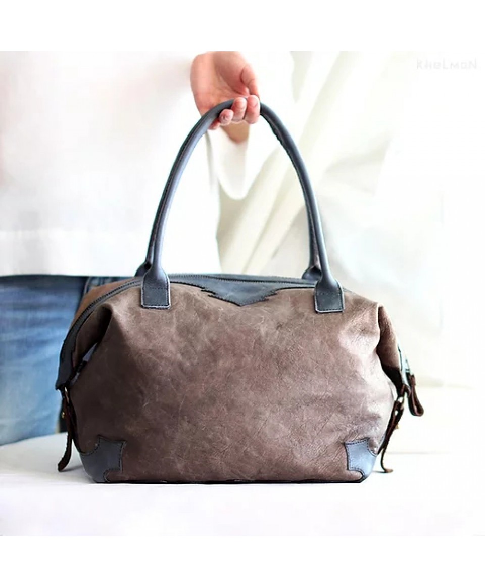 Wanderer. Blue Gray duffle tote bag